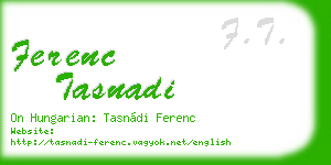 ferenc tasnadi business card